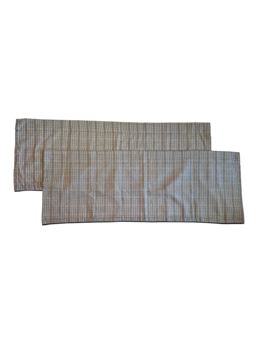 Bee & Willow Home Window Valances Set of 2 Black Cream Geometric 50x18 Lined